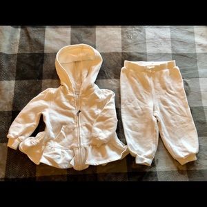 NWOT Ralph Lauren Matching Set White Hoodie Pants